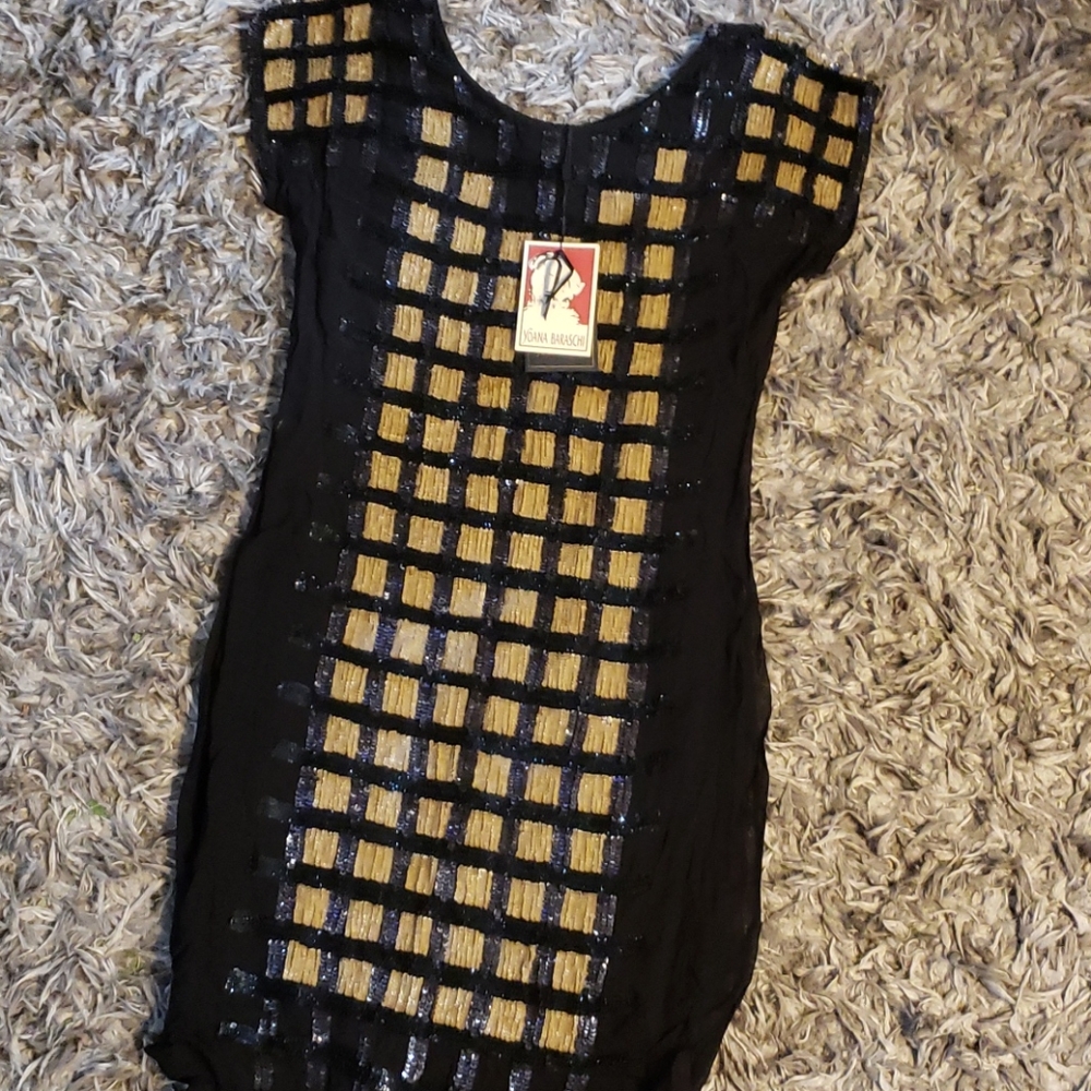 NWT YOANA BARASCHI SEQUIN DRESS SZ 4